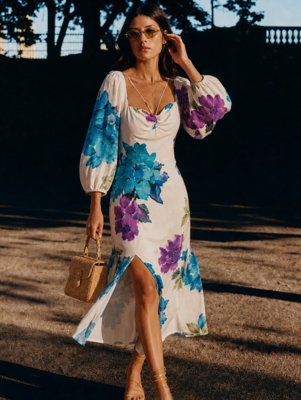 NWT! Anthropologie Maeve Printed Floral Midi Dress
